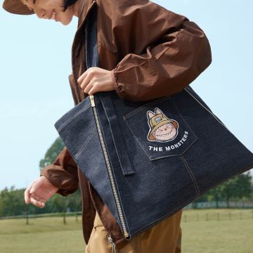 THE MONSTERS FALL IN WILD SERIES-Denim Apron Bag